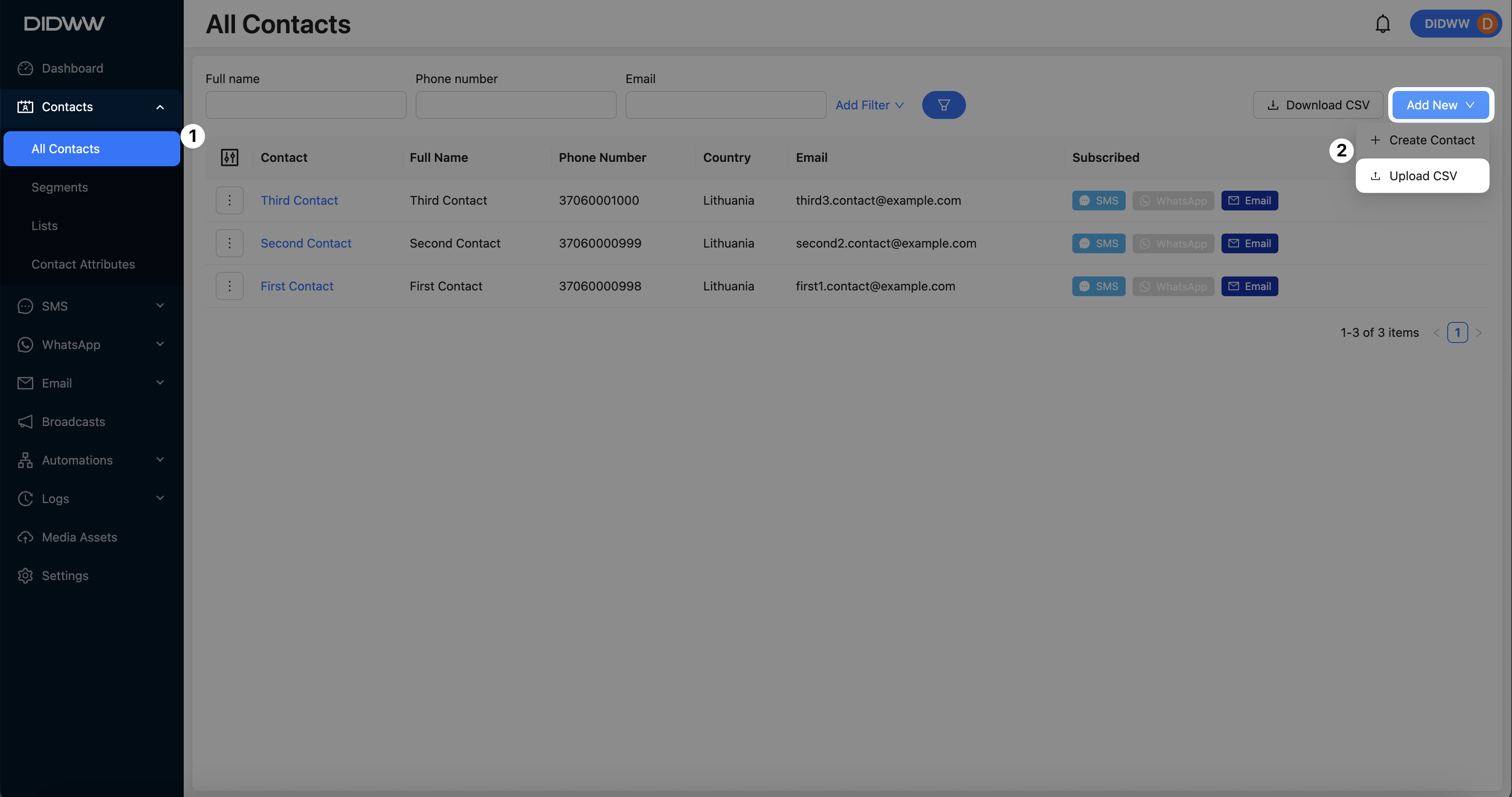 Start Upload