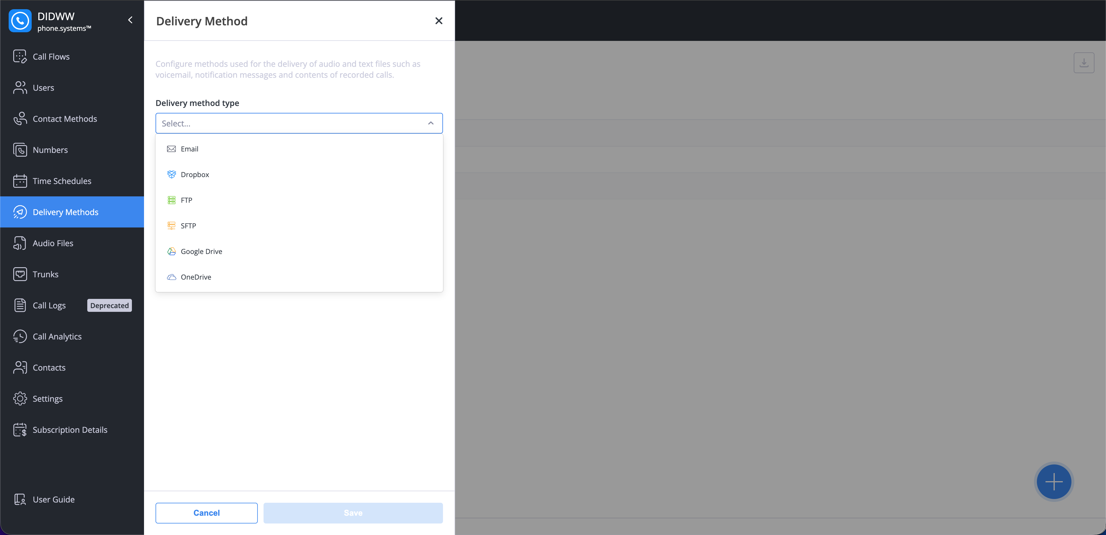 Select Method Type