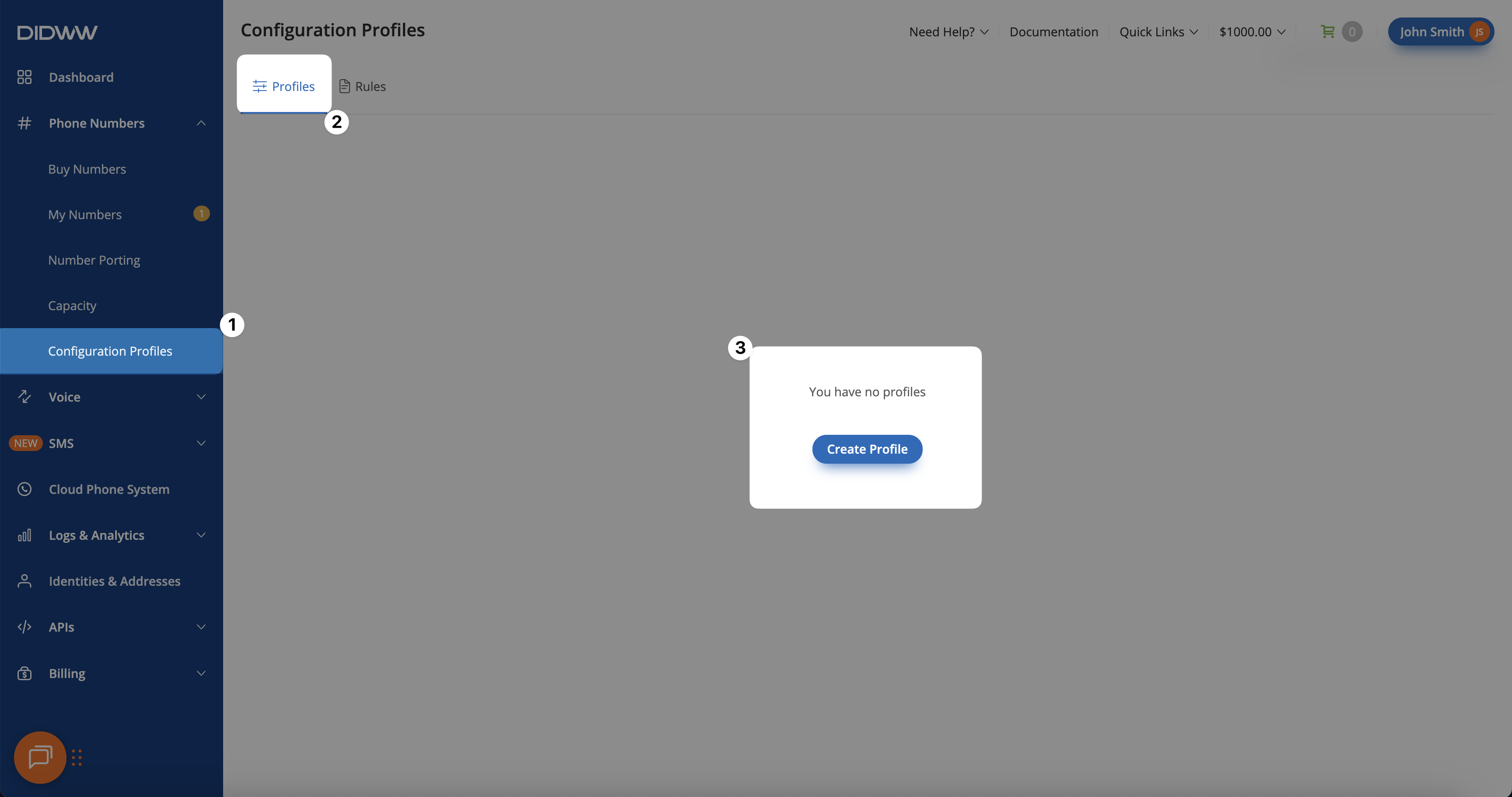 Create Configuration Profile Form