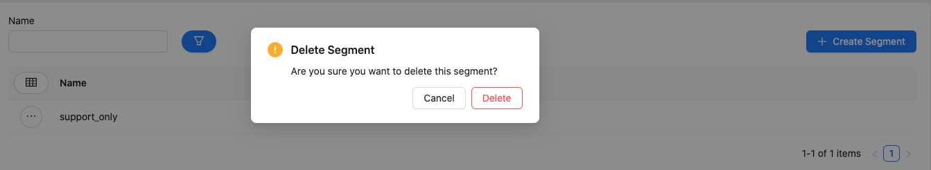 Deleting Segments Screenshot